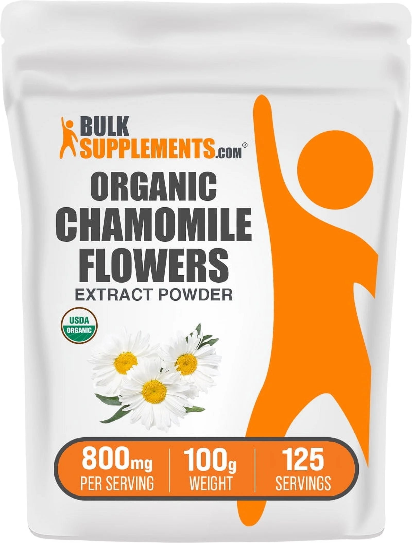 Bulksupplements Organic Chamomile Extract Powder- 800Mg per Serving - 100 Grams (3.5 Oz) - 125 Servings