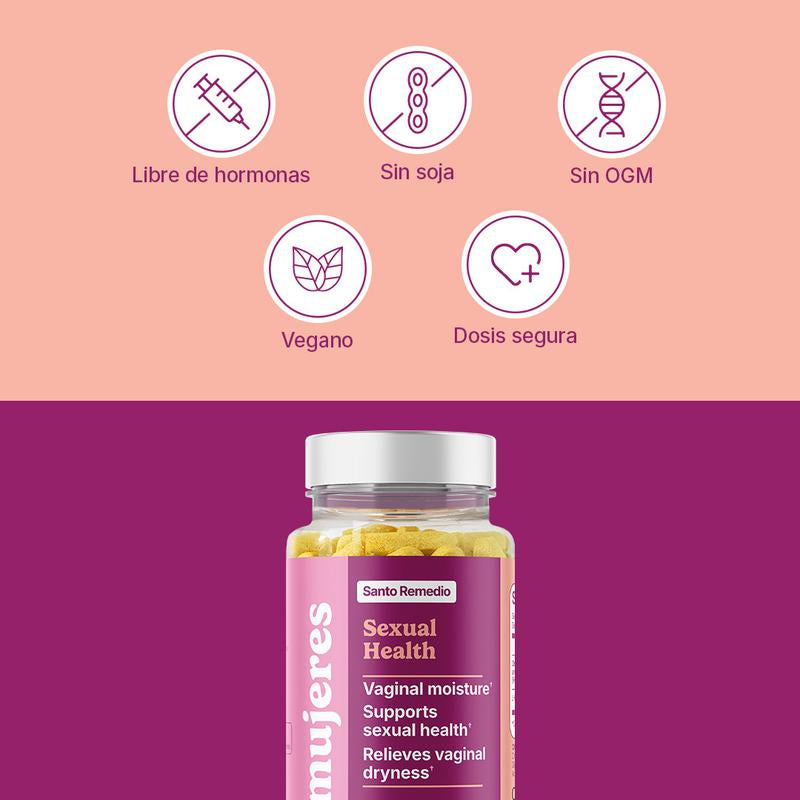 Santo Remedio Sexual Health, Dietary Supplement, Supports Vaginal Moisture and Hydration, Supports Energy and Blood Circulation, Clinically Proven Ingredients, Hormone-Free, 30 Servings